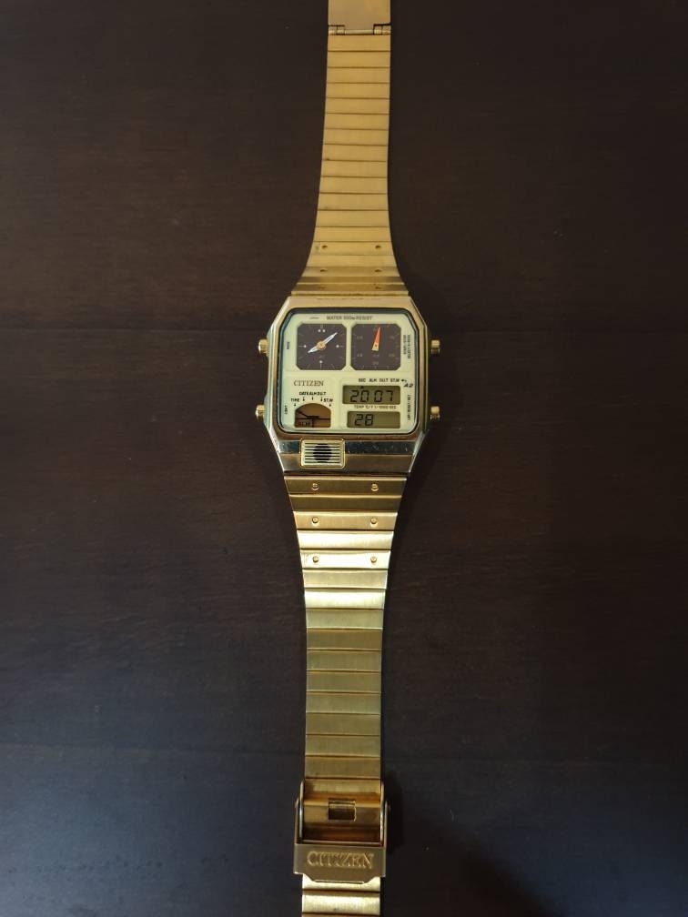 Citizen Digi Ana gold Vintage watch